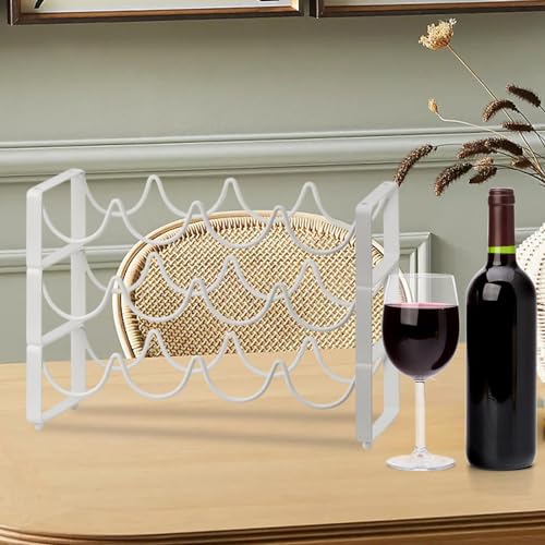 Rangement vin salon stable avec ce support de bouteille créatif blanc