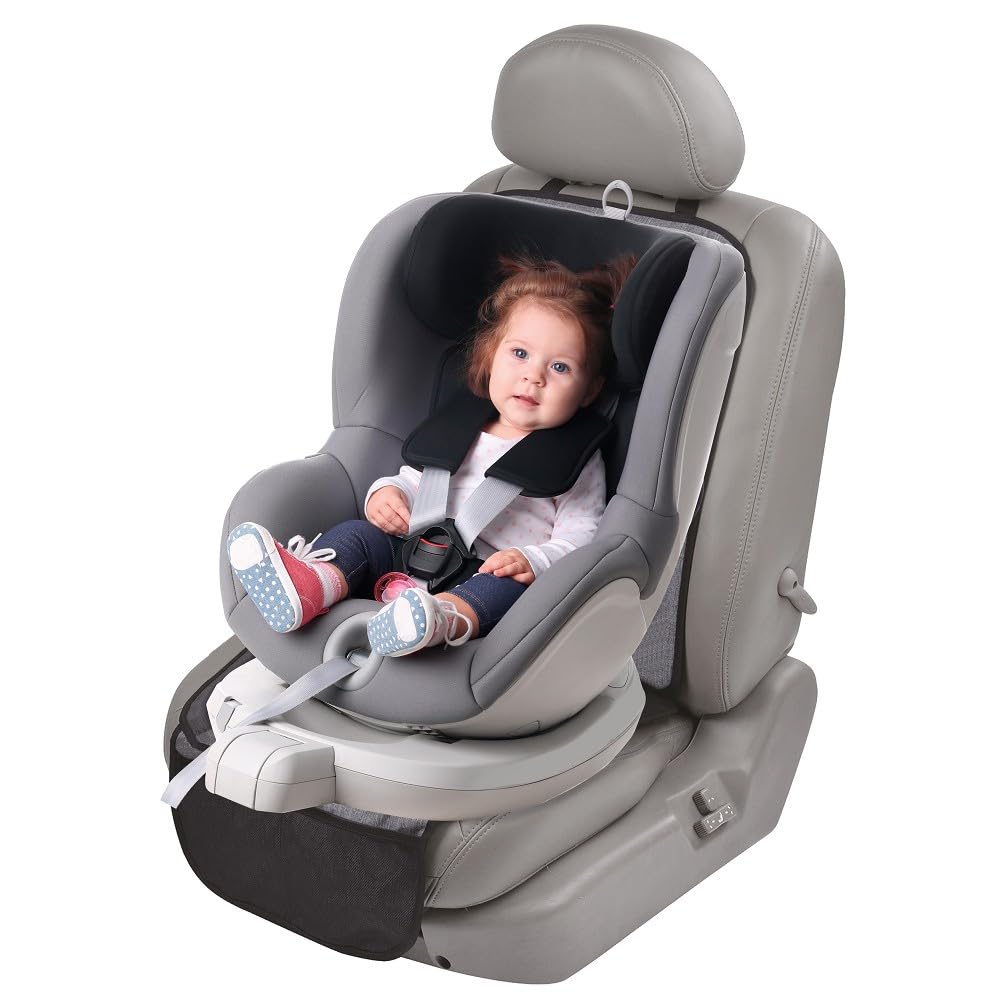 Interbaby Specchio auto per seggiolino posteriore con luci Led e telecomando, Nero