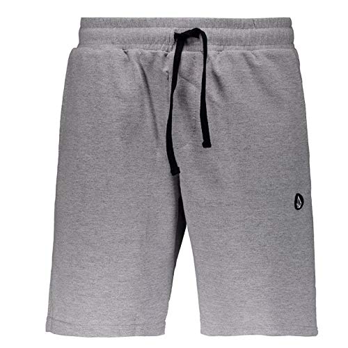 Bermuda Moletom Volcom Round Stone Cinza Mescla
