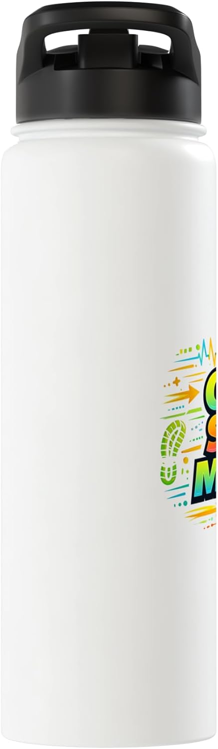 One Step More Running Motivation Design Stainless Steel Insulated Water Bottle