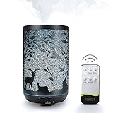 Exquisito diseño de ciervo: si quieres un ambiente tranquilo y cómodo para dormir o para el trabajo, este difusor compacto con aceites esenciales es una gran alternativa. El material de la cubierta es de hierro con artesanía moderna, lo que también puede ser una hermosa decoración para la habitación.