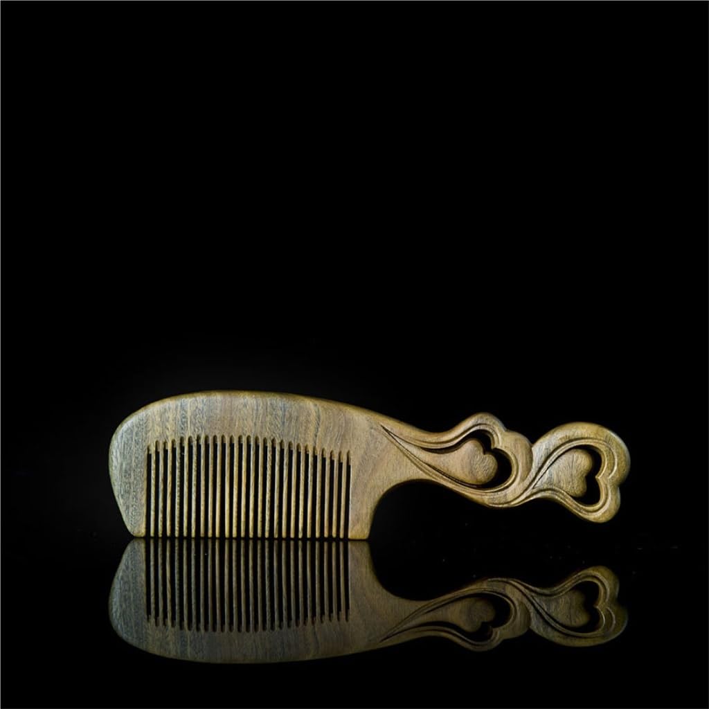 Peines para Hombres Peine de Madera para peinar el Cabello con Mango para Alisar el Cabello Peine para Mujeres Peine de Cabello Largo para Hombres Fi (AA)