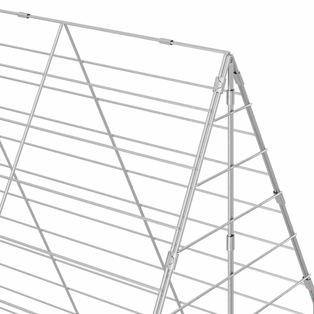 Jaula para conejos de acero galvanizado, 400 x 100 x 210 cm, jaula grande para animales pequeños con techo y suelo, resistente a la intemperie, para conejos, cobayas, hámsteres, roedores