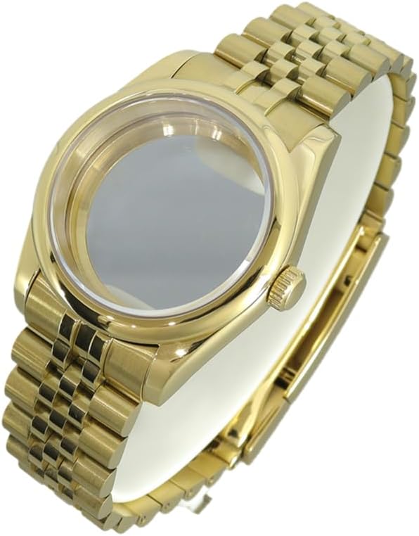 36mm/39mm Gear Edge Steel Watch Case Sapphire Glass for NH35 NH34 NH36/38 Miyota8215 8205 Movement Repair Parts