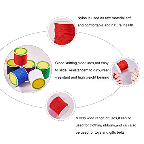 Ph Pandahall 600 Yards 0.8Mm Nylon Beading String Bracelet String Chinese Knotting Cord Kumihimo Macrame Cord Braided Lift Shade Cord Trim For Macrame Friendship Bracelets Christmas Ornament #TOP7