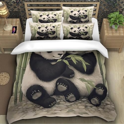 Housse de couette hypoallergique Groupe Panda avec fermeture éclair - 5