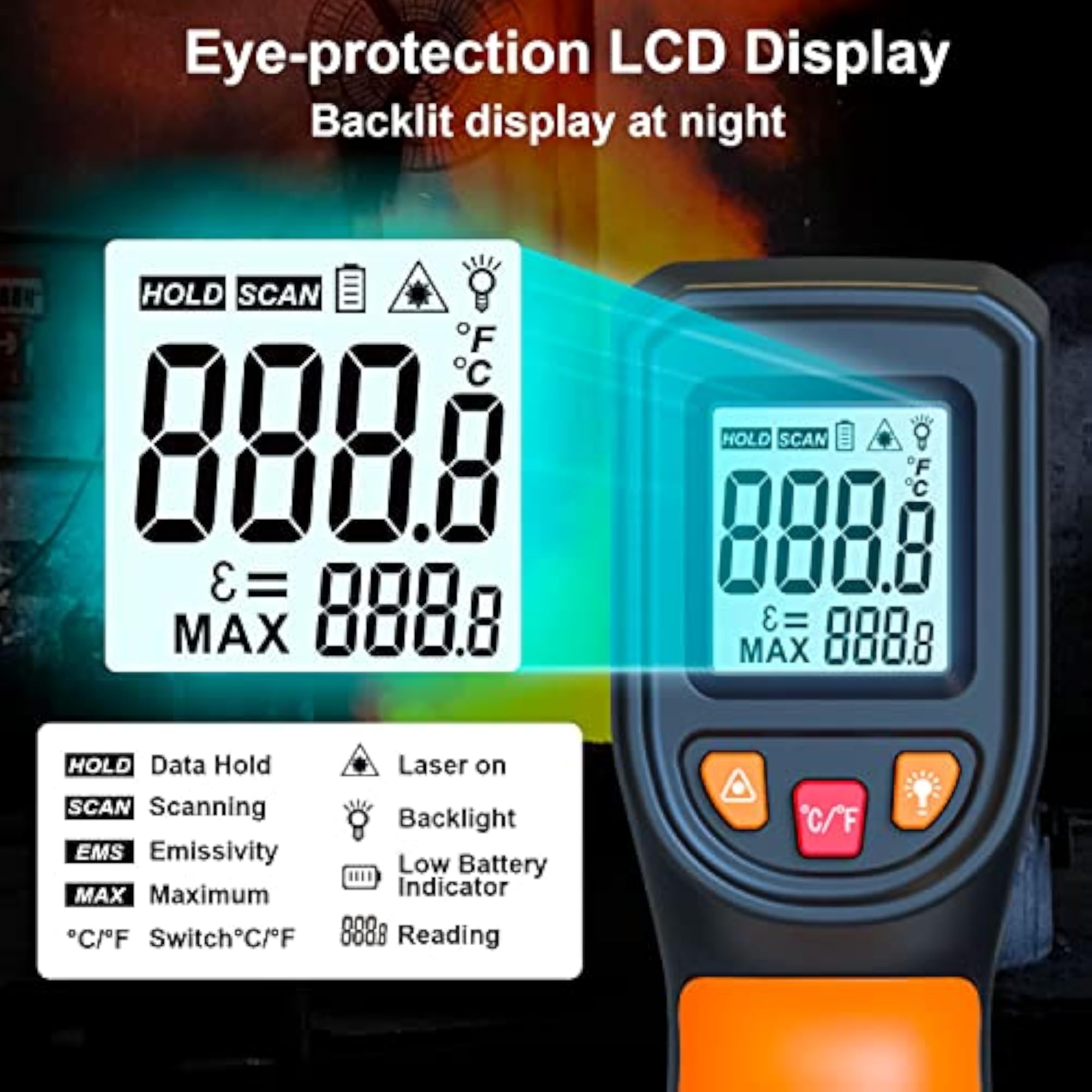 Infrared Thermometer Gun for Non-Human Temperature