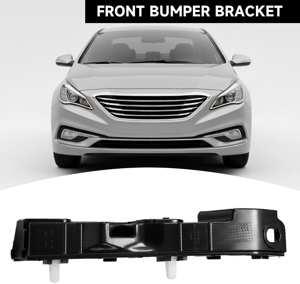 Right Passenger Side Front Bumper Bracket — Bumper Mount Support Bracket - Compatible for Hyundai Sonata 2011-2015 - Replace Part 865143S000