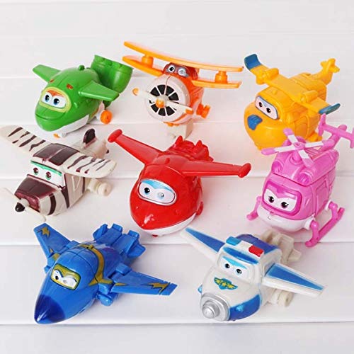 Buy Getail 8pcs/Set 6 cm Super Wings Mini Airplane Toy Figure Online at