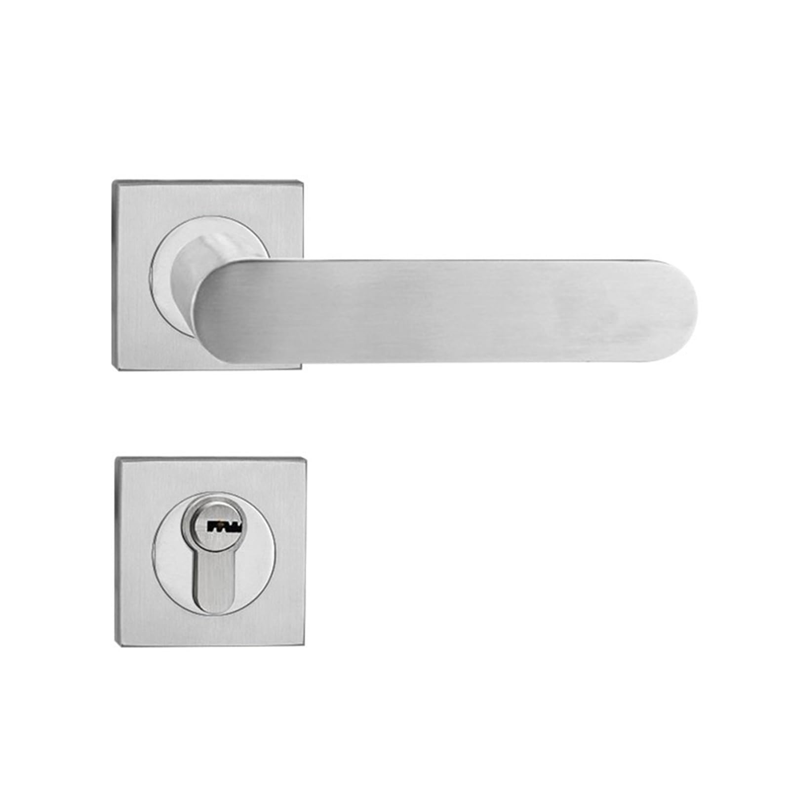 Vlalamno One Color Stainless Steel Split Lock Lever Handle Office 304 Square Cover