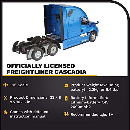 Camión RC Freightliner Cascadia 1:16 Funcional miniatura 3