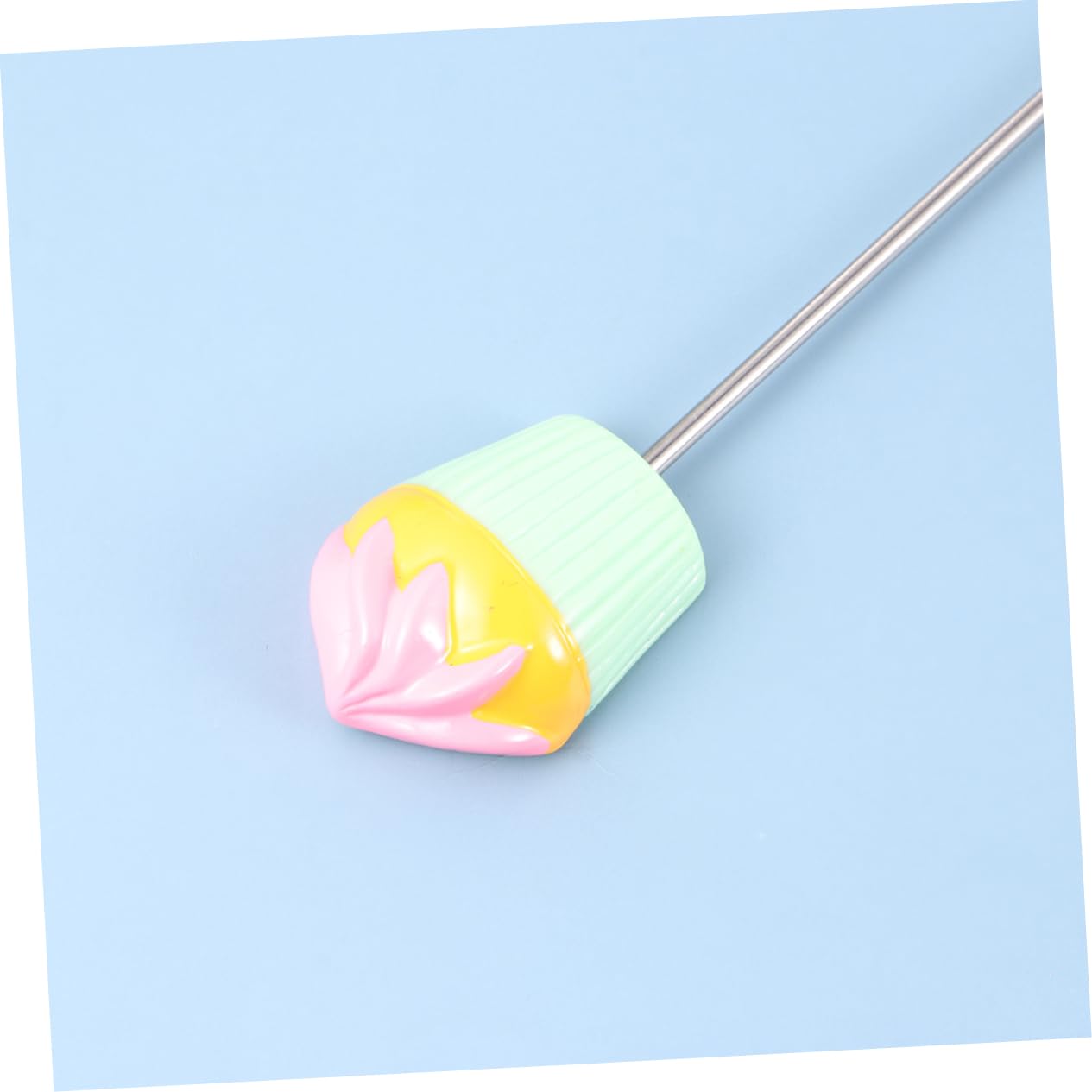 Mikinona 2pcs Stainless Steel Cake Tester Stick Baking Tool Green Cake Pattern Design and Easy to Clean