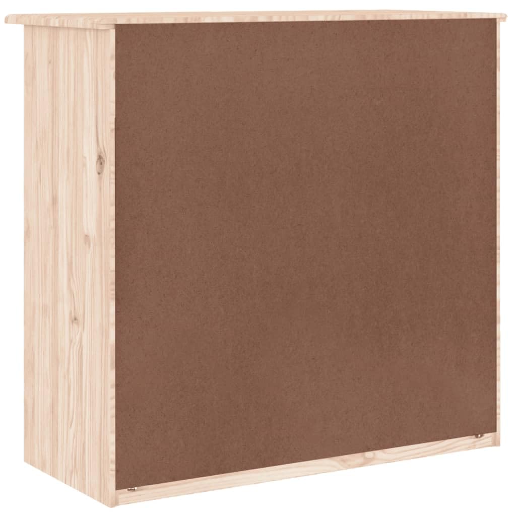 vidaXL Cómoda Alta Madera Maciza Pino 77x35x73 cm