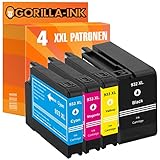 Gorilla-Ink 4X Patrone XXL kompatibel mit HP 932 XL & 933 XL | Geeignet für HP OfficeJet 6700 Premium 7510 7612 7610 7110 WF 6600 7600 Series 6100 E 6600