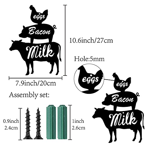 Creatcabin Metal Wall Art Farm Animals Decor Wall Hanging Plaques Ornaments Iron Cow Wall Art Sculpture Sign For Indoor Outdoor Home Livingroom Kitchen Garden Office Decoration Black 10.6 X 7.9Inch #TOP1