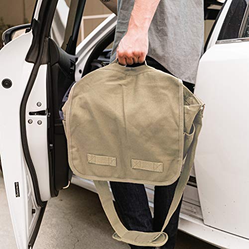Image of Sweetbriar Classic Vintage Messenger Bag - Original Heavyweight Cotton Canvas Shoulder Bag with Upgraded Features