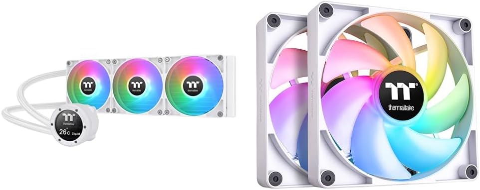 Thermaltake TH360 V2 Ultra ARGB Sync Liquid Cooler and 120mm ARGB Fans (3-Fan Pack)