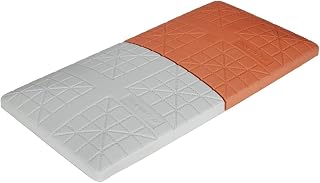 Champro Orange/White Double First Base with In-Ground Anchor for Youth Baseball, Made of Molded Rubber