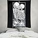 LOMOHOO Skull Tapestry Kissing Lover Black and White Tarot Skeleton Flower Tapestry Wall Hanging Beach Blanket Romantic Bedroom Dorm Home Decor (M:130x150cm/51 x59)