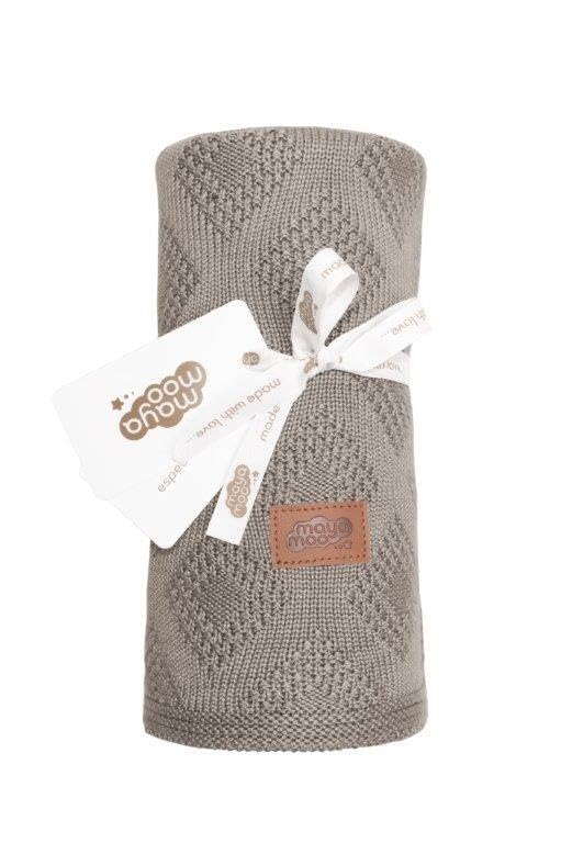 Maya Moo Premium Baby Blanket 100% amboo Blanket for Baby Newborn Girl Boy Girls Boys Ecru Pink Grey Mint Green Beige (Beige) - Image 2