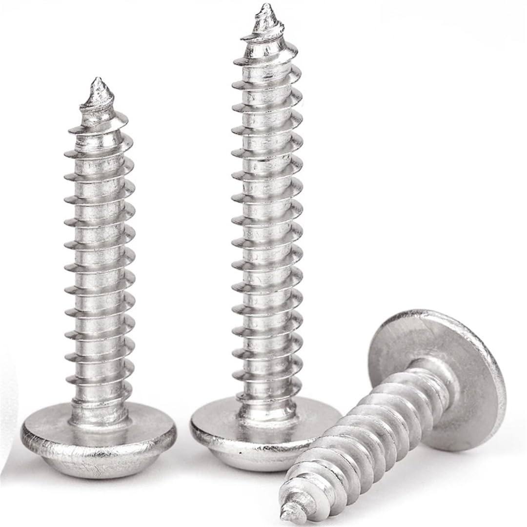 Tornillo autorroscante de cabeza plana, Tornillos autorroscantes for madera de acero inoxidable A2-70, cabeza Phillips M1.4-M5 3-35mm, 100 Uds(30mm x100,M5)