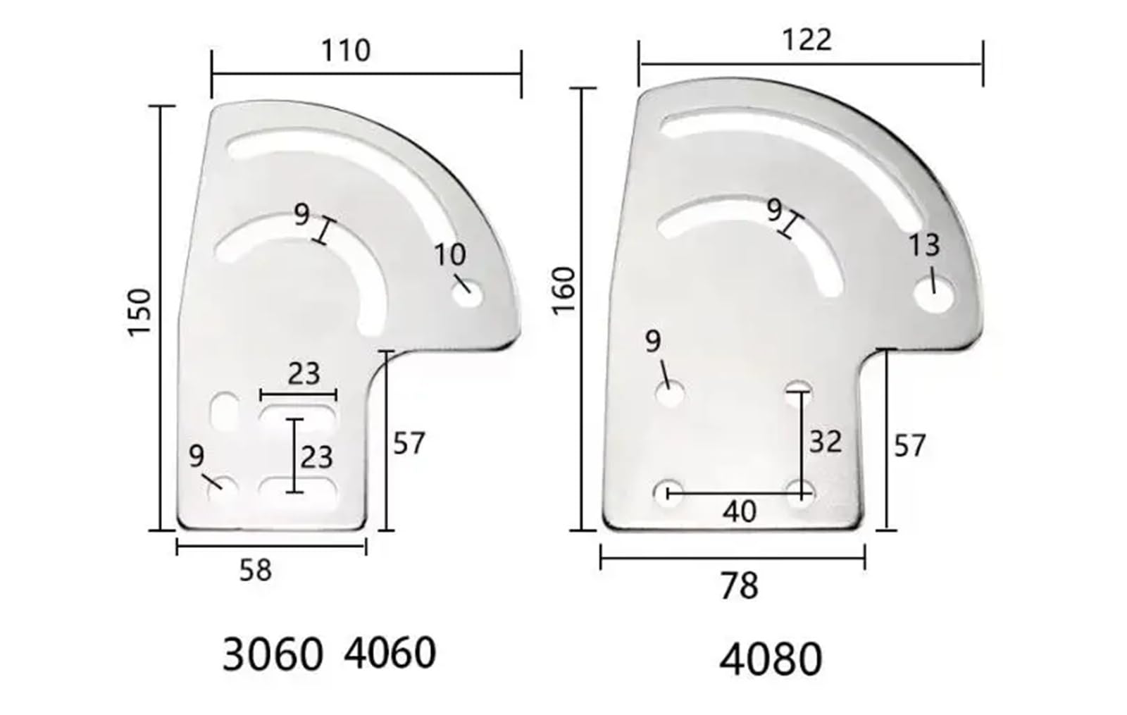 Conector de placa de ajuste de ángulo, esquina derecha, perfil de aluminio 3060 4080, accesorios de hardware, 2 piezas(4080)