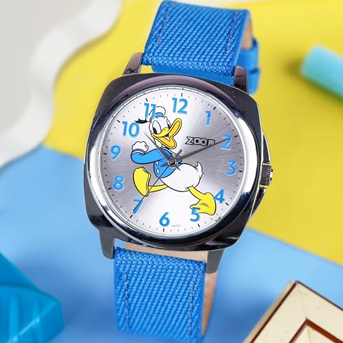Image of Zoop Disney Donald Duck Analog Watch with Silver Dial & Blue Strap for Boys Kids, from House of Titan - 16055SL02