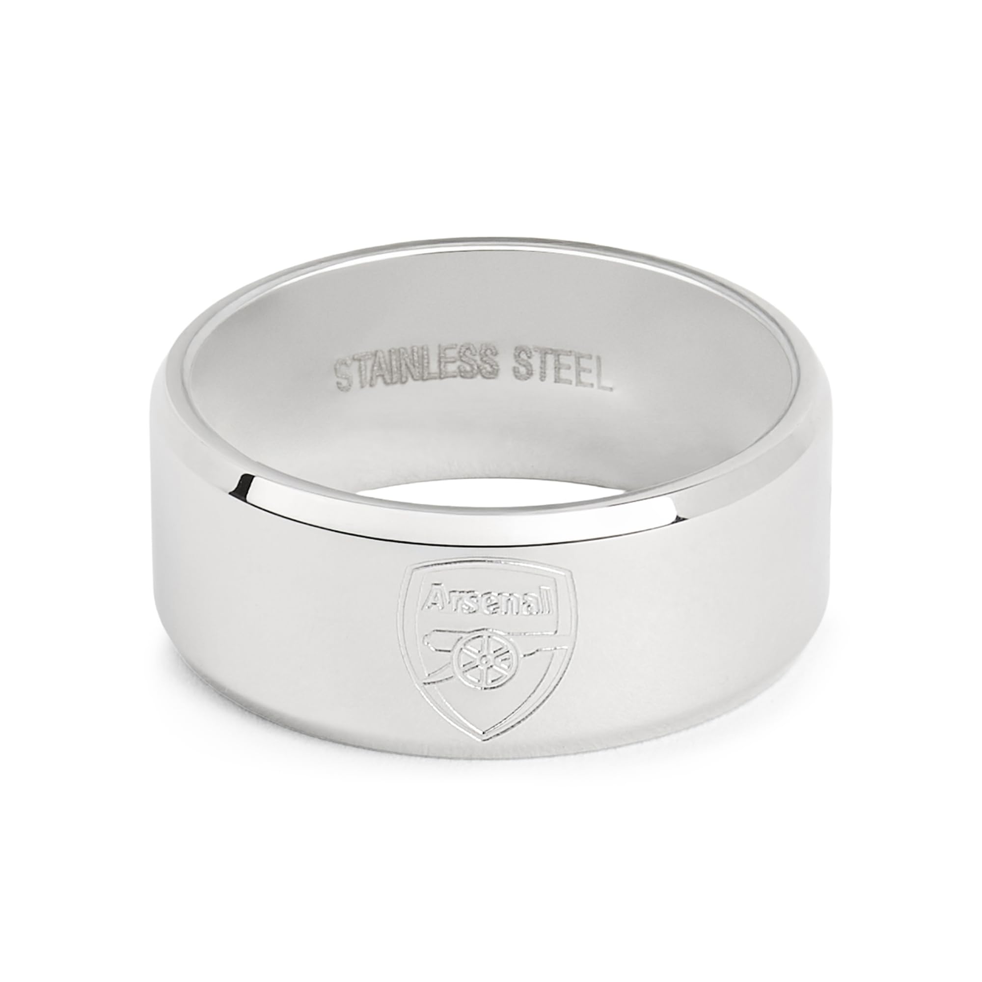 Official Licensed Stainless Steel Crest Band Ring - Mens/Unisex Football Fan Gift