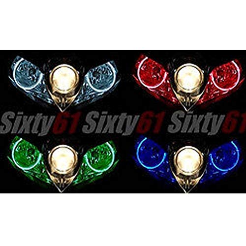 Headlight Halos for Suzuki GSXR 600 750 2008-2010 CCFL Angel Eyes light ring kit, GSXR600, GSXR750 (Red)