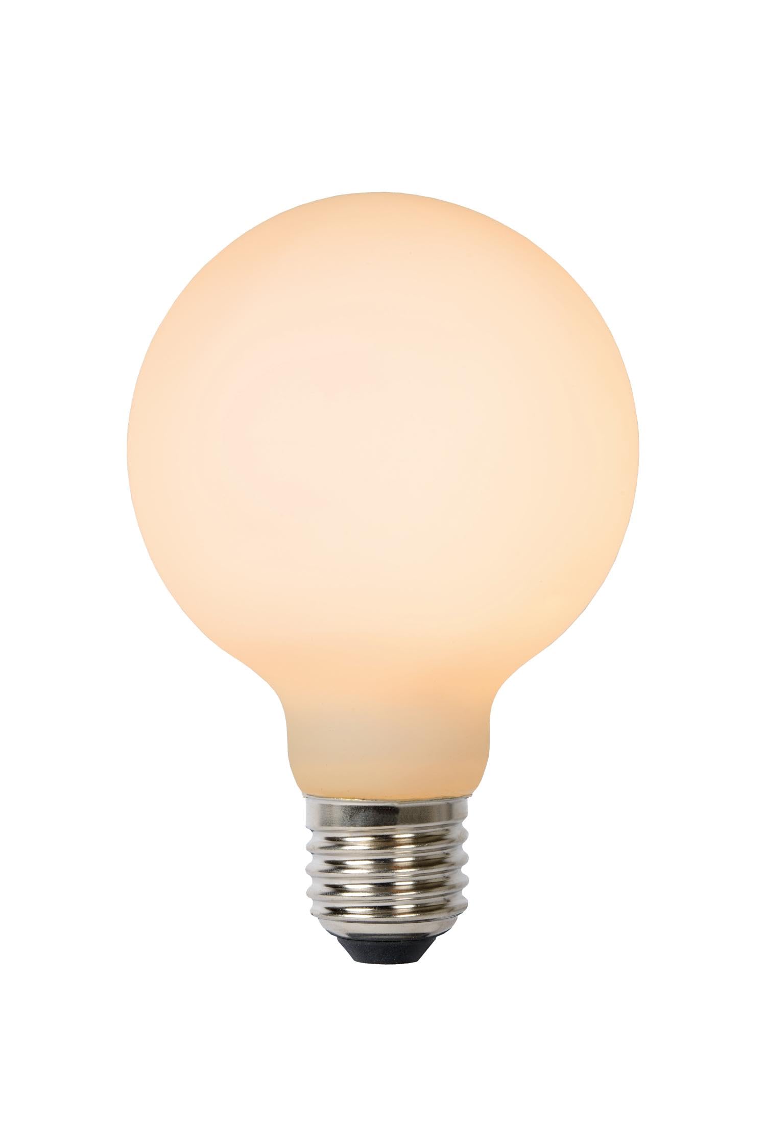 LUCIDE G80 - Filament Lamp - Diameter 8 cm - LED 3 StepDim - E27-1x8W 2700K - Opal