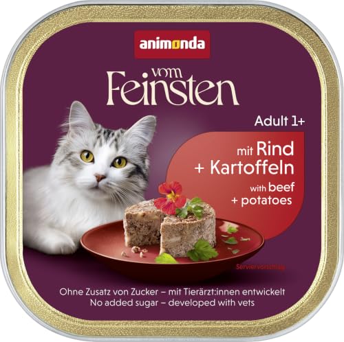 animonda Vom Feinsten Adult Fisch & Fleisch Vielfalt (32 x 100 g), Nassfutter für ausgewachsene Katzen, Katzenfutter ohne Getreide und Zucker, fein-stückige Pasteten