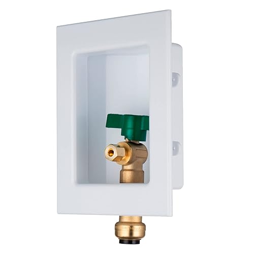 Uni-Green Caja para hacer hielo sin pararmartillos, ajuste a presión, válvula de bola de 14 giro, construcción de latón.