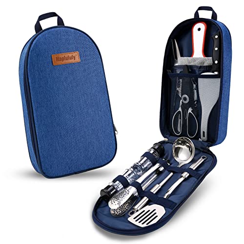 Camping Kitchen Equipment Camping Cooking Utensils Set Portable Picnic Cookware Bag Campfire Barbecue Appliances Essential Gadgets and Accessories Suitable for Tent Campers,