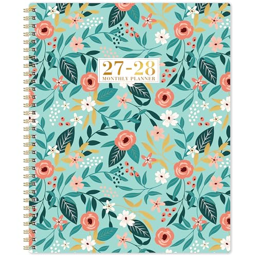 2027-2028 Monthly Planner - 2 Year Planner 2027-2028 Jan. 2027 - Dec 2028 9 x 11 2 Year Calendar 27-28 Monthly Planners with Tabs Back Pocket Twin-wire Binding - Floral