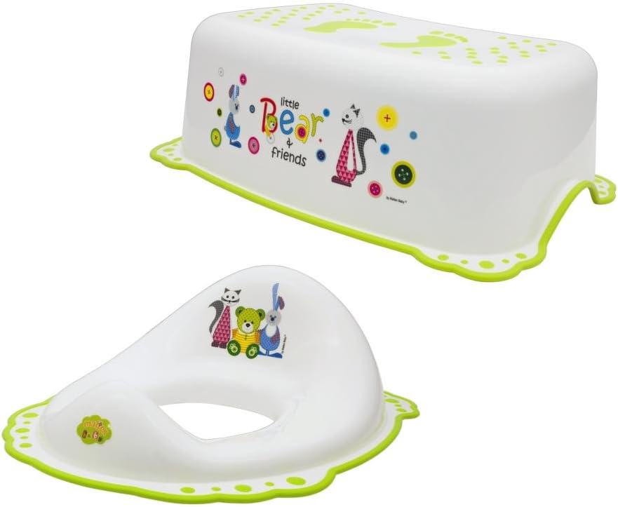 Maltex Baby Toilet Training Seat and Step Stool Set, White