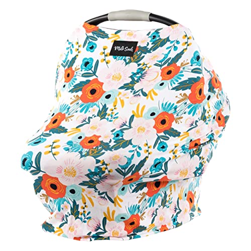 Image of Milk Snob Original 5-in-1 Cover - Nursing Cover for Breastfeeding - Baby Car Seat Cover, Carseat Canopy & Stroller - Essential All-in-One Cover - Gift for Mom, Baby (Magnolia)