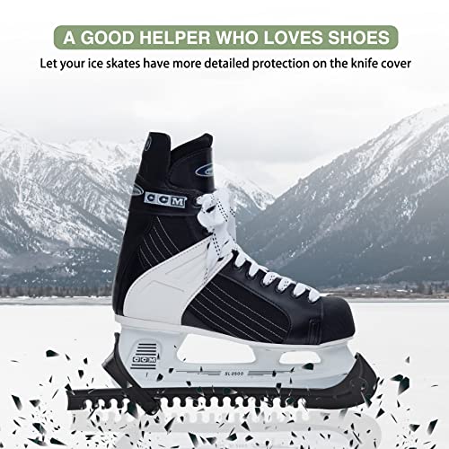 NANAOUS Hockey Skate Guards Ice Skate Guards Adjustable Ice Skate Blade Covers Skate Guards Figure Skating, Guard Protector for Younth Men Women Kids (Black)
