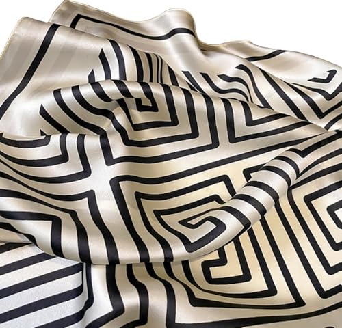 JERLA 100% Pure Mulberry Silk Square Scarf for Hair-27''x27'' Women Men Natural Silk Neckerchief Headscarf4