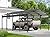 Aoxun 12x20 FT Metal Carport, Heavy Duty Carport Canopy with Reinforced Frame and Enhanced Base, Outdoor Car Canopy for Pickup Trucks, Cars, SUVs, Tractors and Boats
