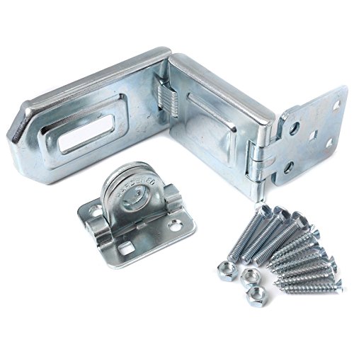 White Hinge Heavy Duty Flexible Gate/Garage/Shed/Door Hinge with Fixings - 150mm x 45mm, Metal, Surface Mount, 1 count