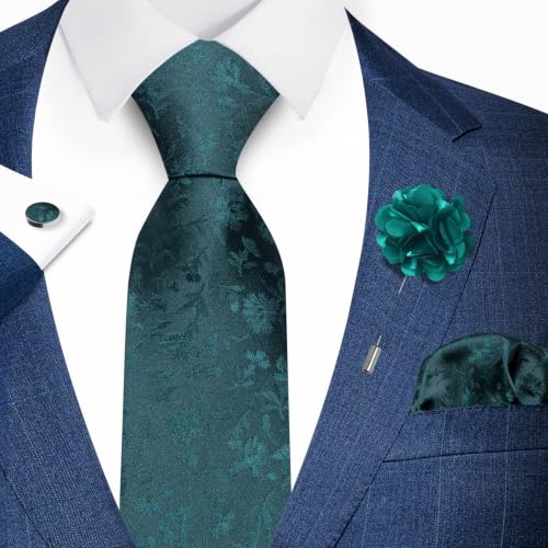 Image of joy alice 70 Colors Ties Set Men Mixed Color Necktie Handkerchief Cufflinks Brooch 3.15 Formal