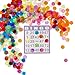 SUTIMSHE 500 Pcs of 3/4 inch Transparent 8 Color Clear Bingo Counting Chips Plastic Markers for Bingo Games, Math Counters,Classroom,Fun Family Game Night, Large Group Games
