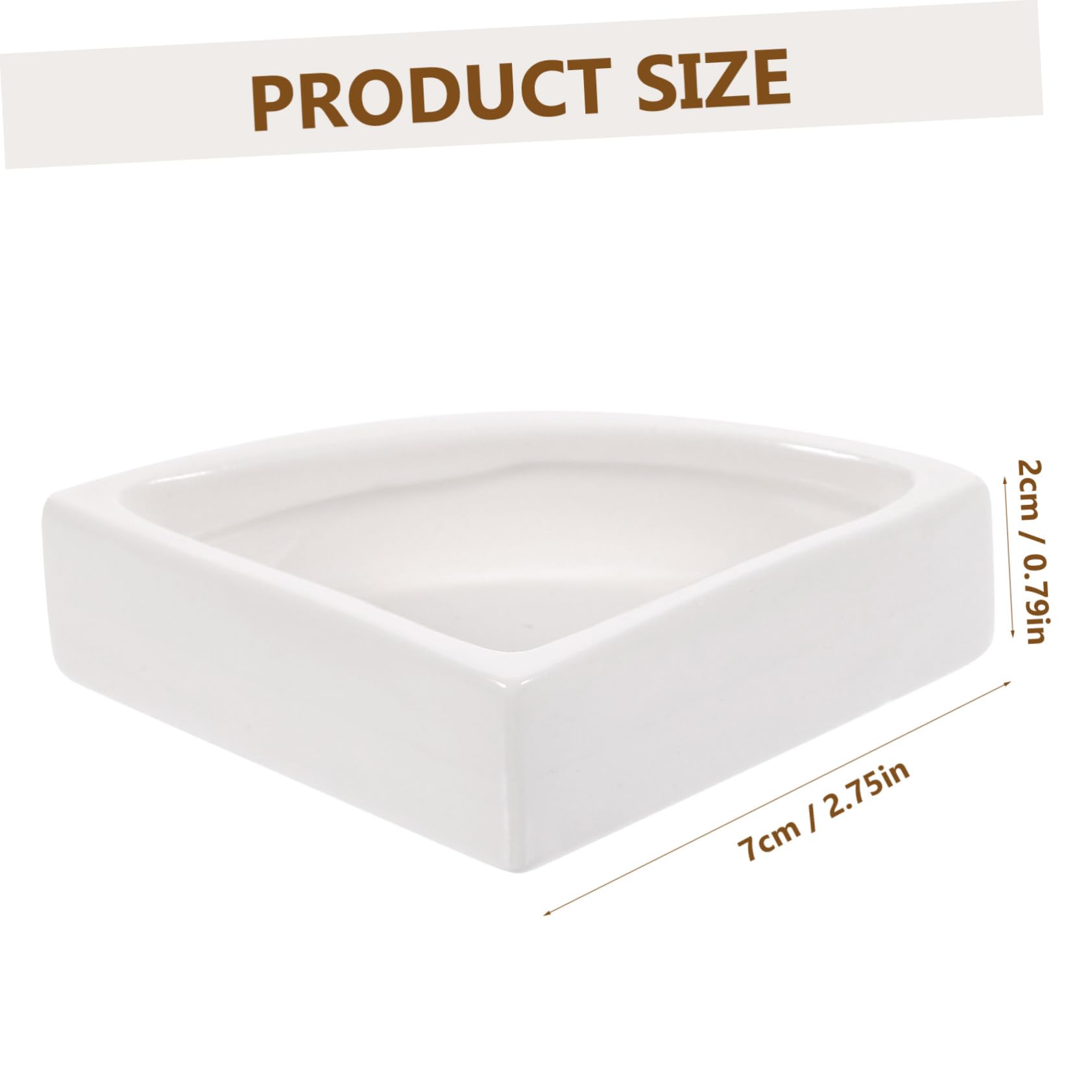 Parliky Ceramic Reptile Food Bowl Water Dish Durable Feeding Basin for Geckos Lizards Snakes Reptiles for Easy Serving