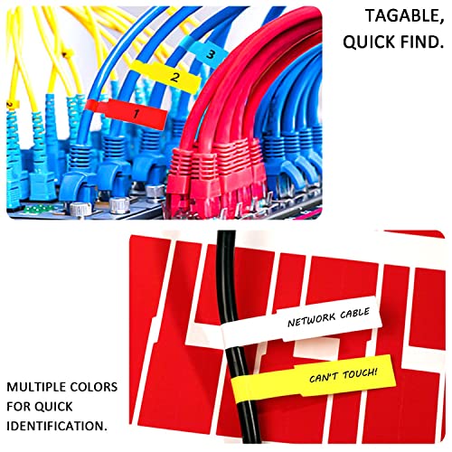 10 etichetta di cavi rettangolari multicolori