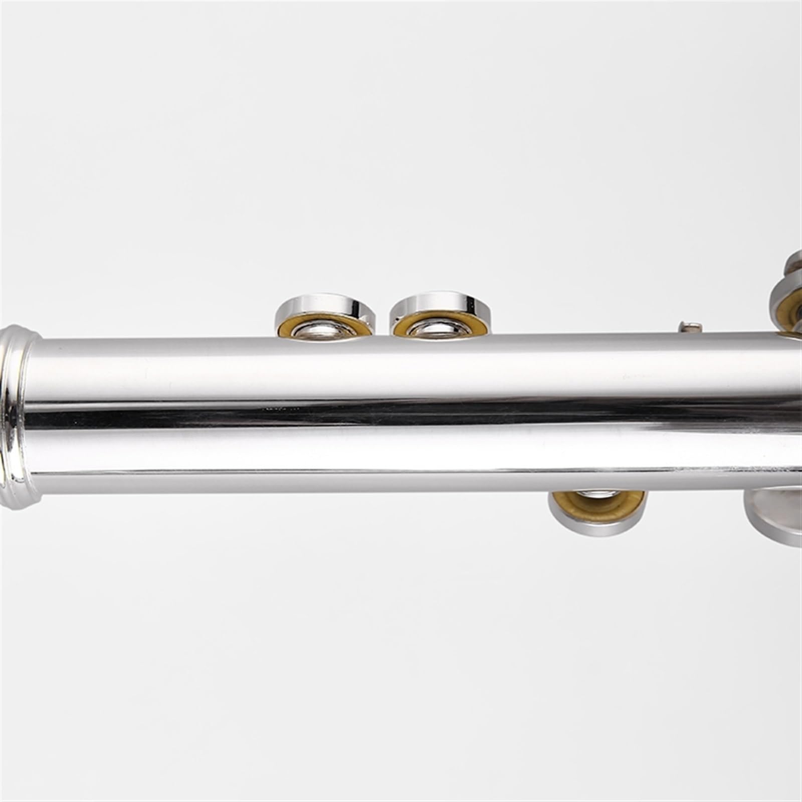 flauta travesera Botón Francés 16 Orificios Cerrados C-tune Flauta Cuerpo Plateado De Cobre Blanco Para Principiantes instrumento de flauta profesional