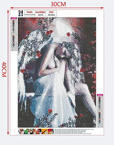 LANKOER 5D Diamond Painting Kits, Full Drill Arts Craft, Pictures Painting by Numbers for Adults, DIY Crystal Rhinestone Embroidery Kits, Charming Home Wall Decor-30x40cm (Angels Under The Star)