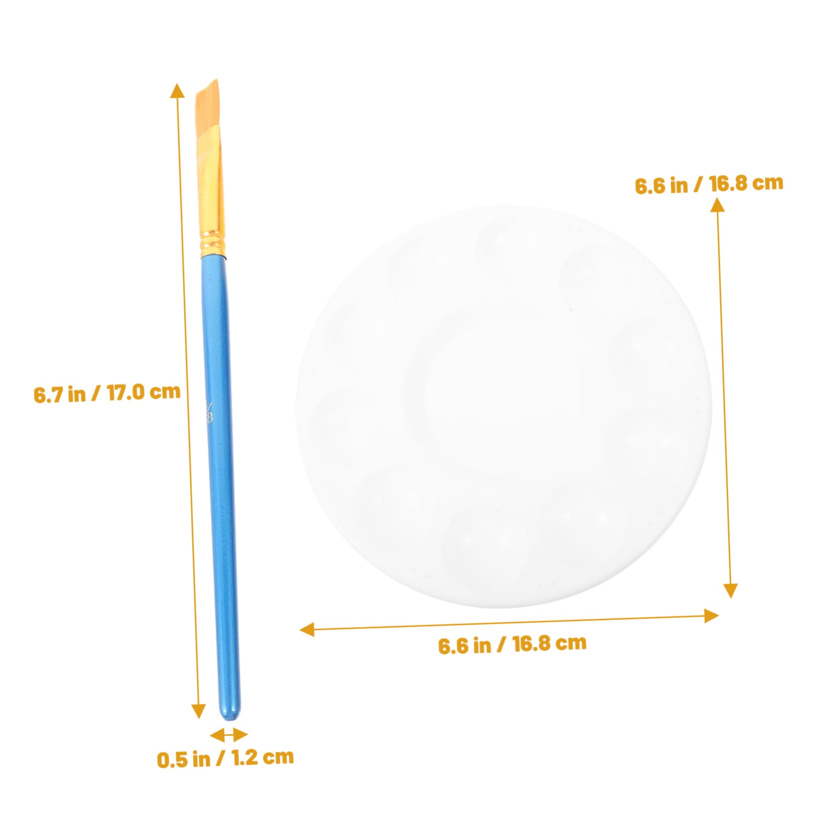 jojofuny 1 Set Watercolor Mixing Trays and Brushes for Painting Art Paint with Paint Brushes Mixing Pallets Artists and Painting Enthusiasts
