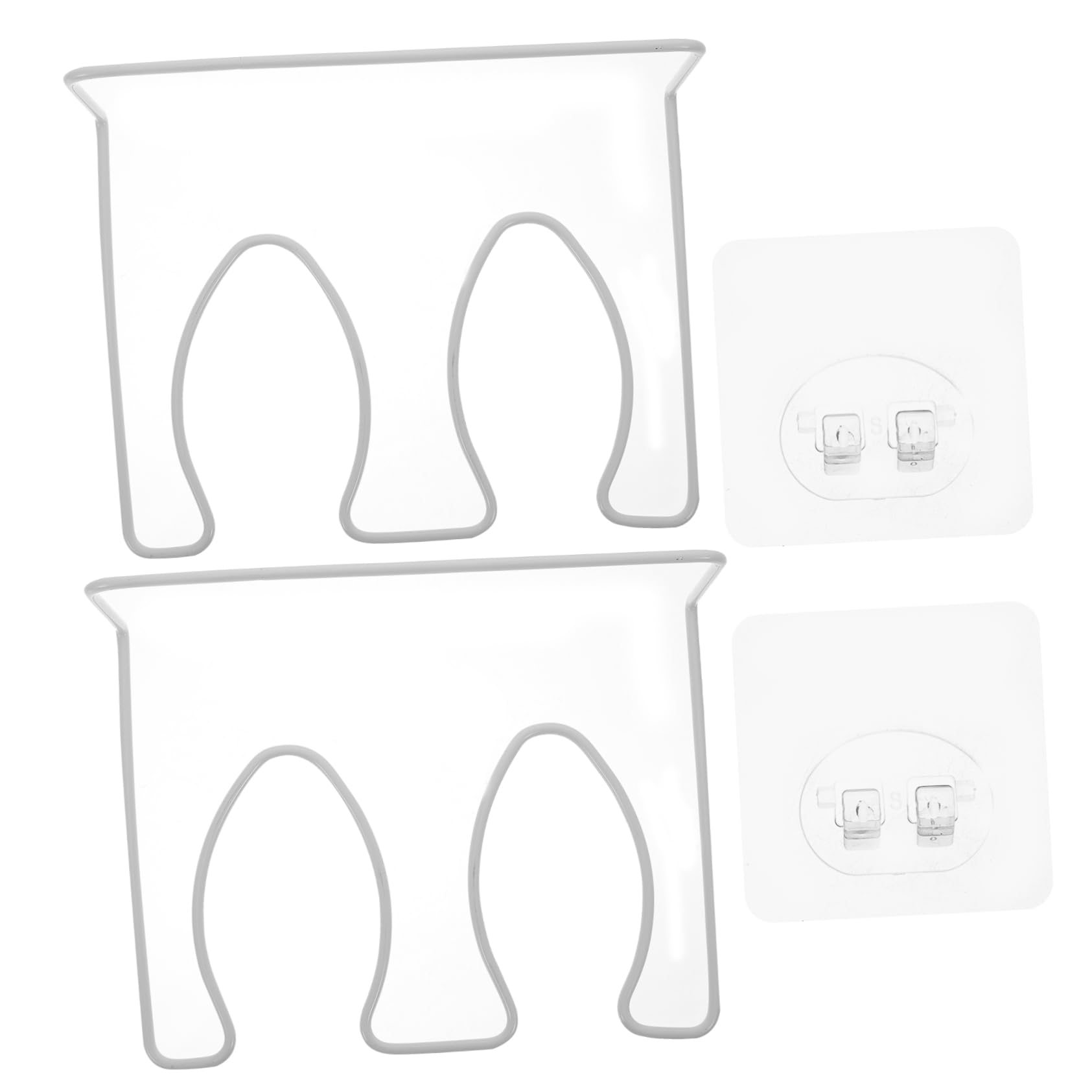 PRETYZOOM 2Pcs Wall Mounted Shoe Rack Organizer Shoe Hanging Shelf for Entryway Bathroom Closet Storage White Space Saving Design for Long Boots