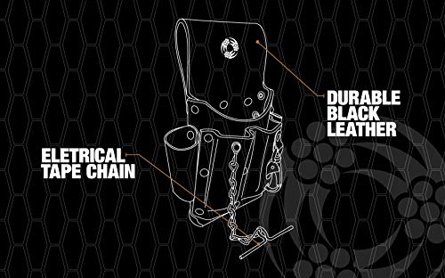 image for Southwire POUCH4 Leather Tool Pouch; 5 Pocket Pouch with Electrical Ta