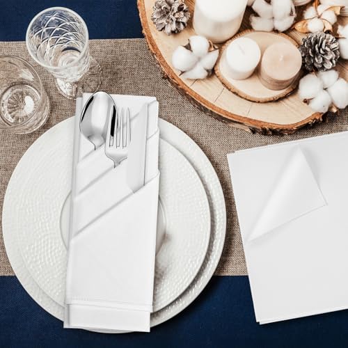 Set de 5 Servilletas de Tela Blancas para Mesa miniatura 6